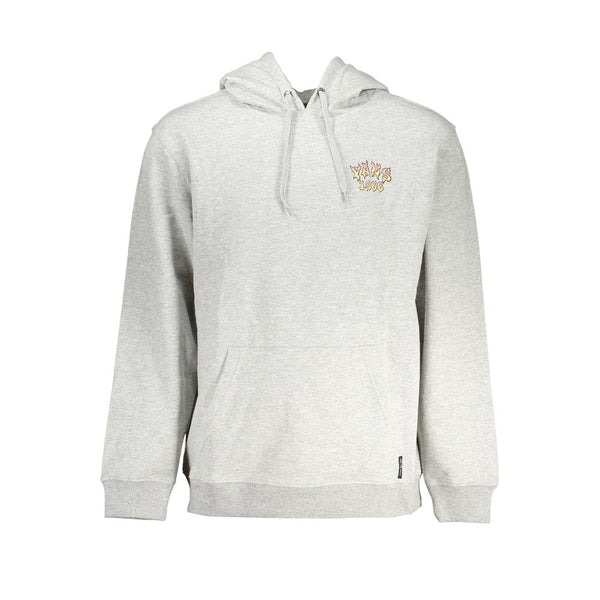 Sudadera con capucha de vellón gris elegante