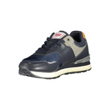 Sneaker sportive blu eleganti con accento logo