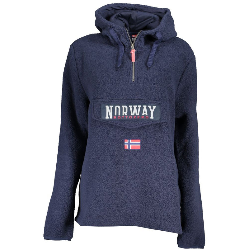 Chic Blue Hooded Sweatshirt mit einzigartiger Tasche