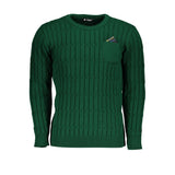 Eleganter Crew Neck verdrehte grüne Pullover