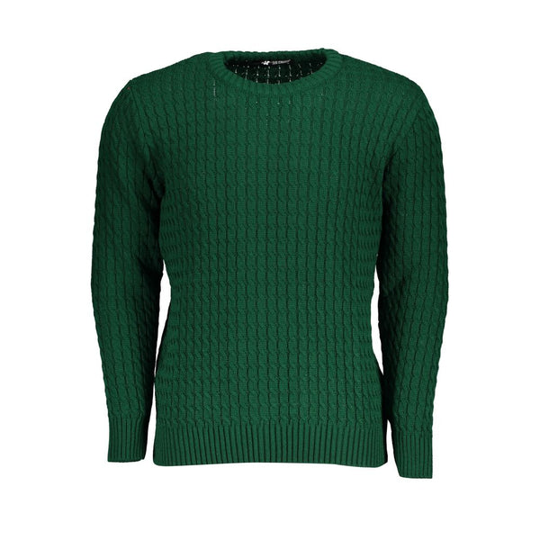 Maglione a collo verde giubbotto