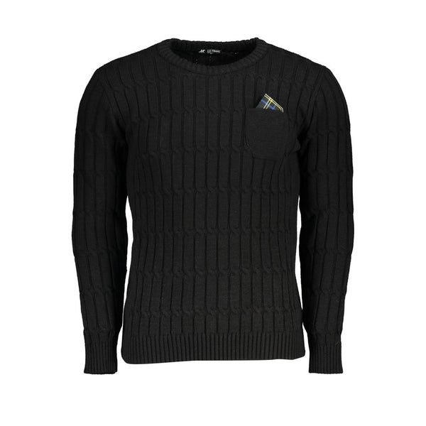 Twisted Crew Neck -Pullover mit Kontrastdetails