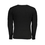 Twisted Crew Neck -Pullover mit Kontrastdetails