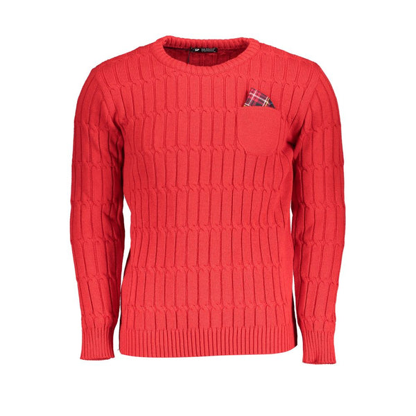 Grand Polo Pink Twisted Crew Neck Pullover