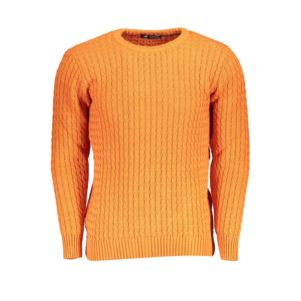 Elegant verdrehte Crew Neck Orange Pullover