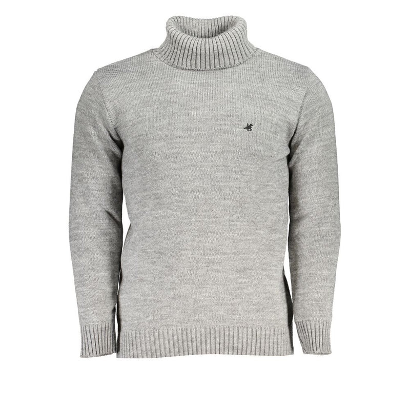 Eleganter Rollkragenpullover mit gestickten Logo