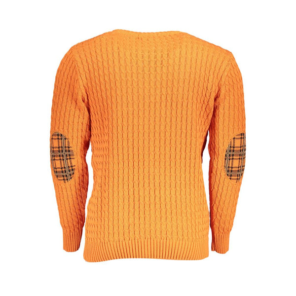 Elegant verdrehte Crew Neck Orange Pullover