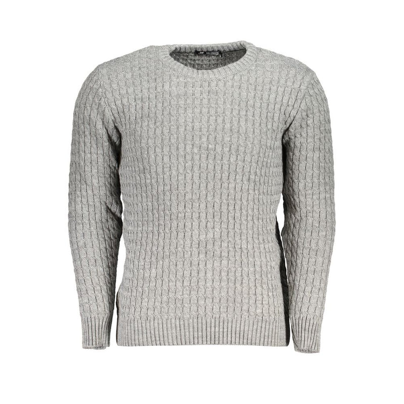 Eleganter langärmeliger Twisted Crew Neck-Pullover