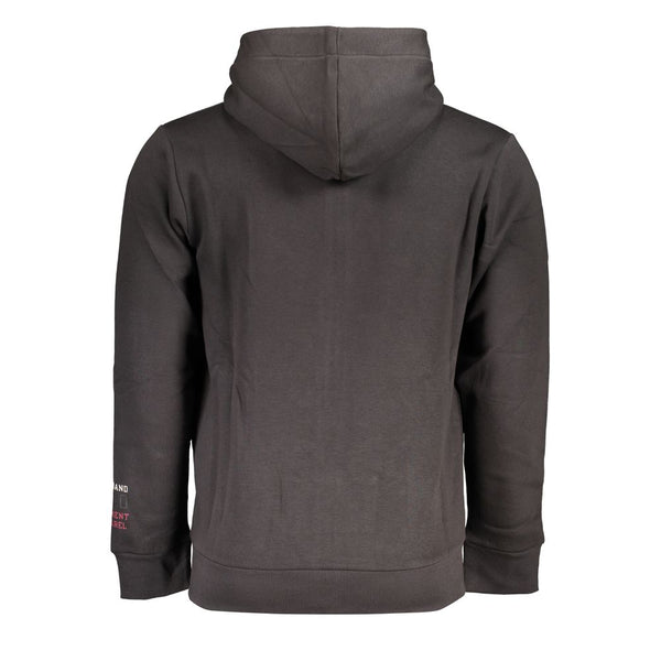 Sudadera de vellón con capucha gris elegante