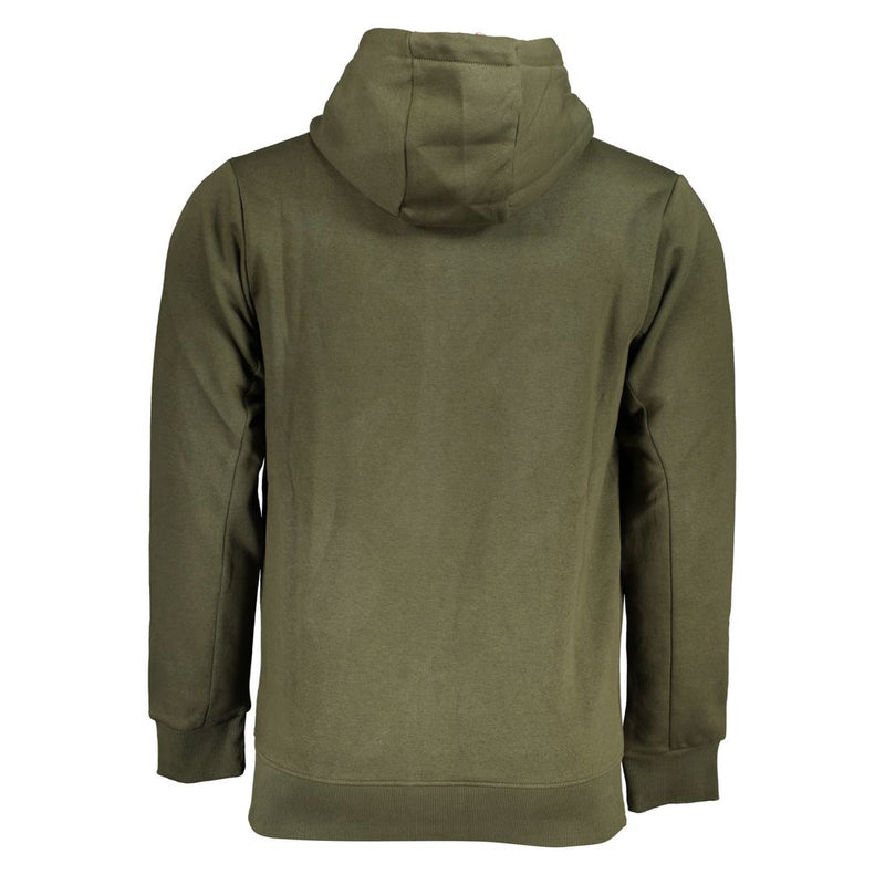 Elegante sudadera de manga larga con capucha verde