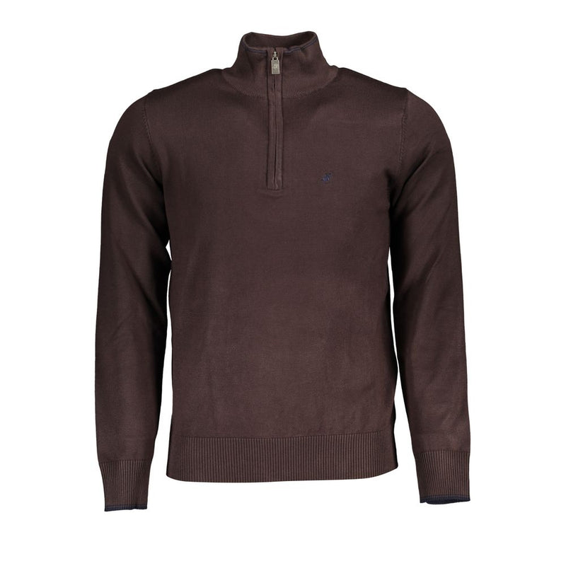 Eleganter Halbzip -Pullover mit Stickerei