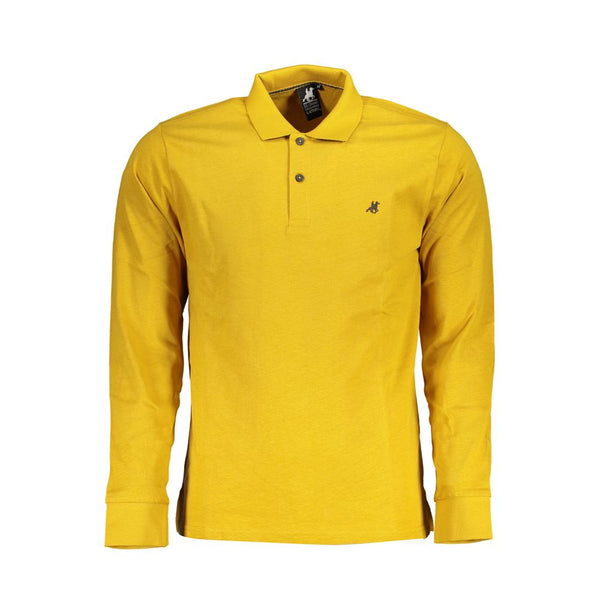 Polo en coton jaune classique avec broderie