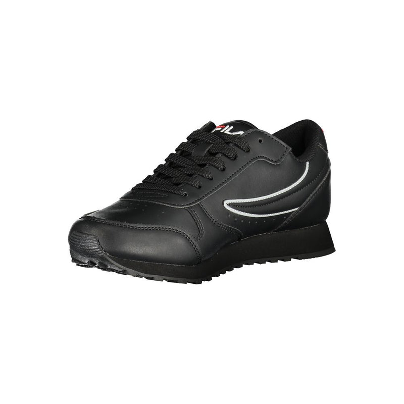 Schlanke schwarze Schnürsport-Turnschuhe