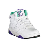 Sneaker sportivi allacciati bianchi chic con accenti di contrasto