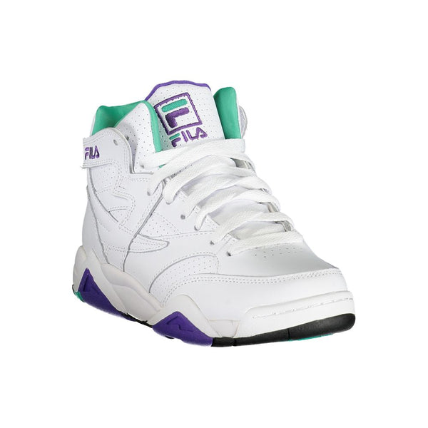 Chic White Schnicksport -Turnschuhe mit Kontrastakzenten