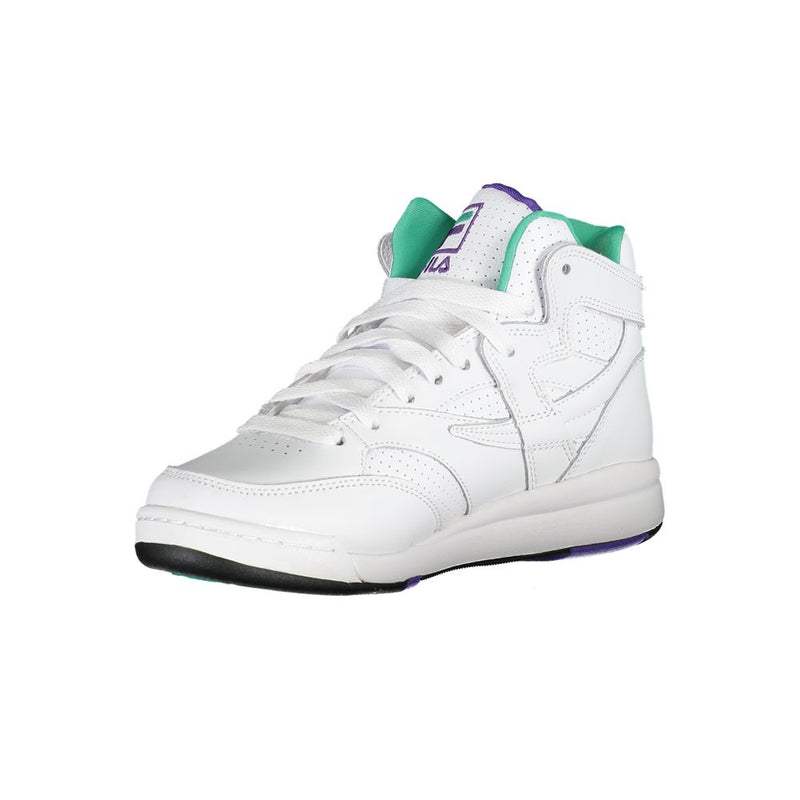 Chic White Schnicksport -Turnschuhe mit Kontrastakzenten