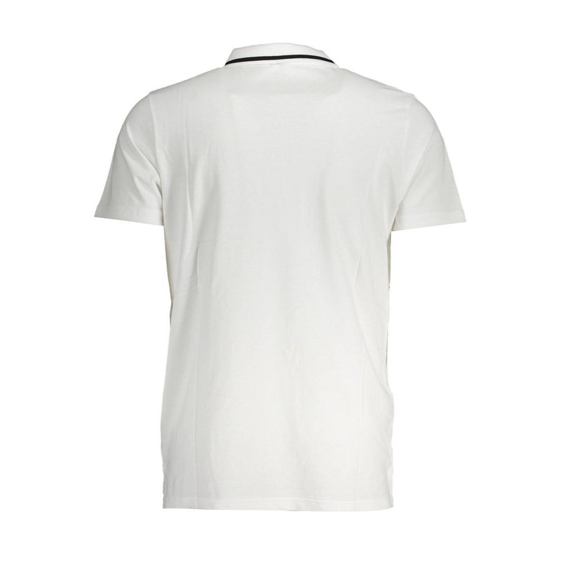 Chic White Cotton Polo mit Kontrastdetails