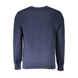 Klassischer Bio -Crew -Nackenpullover in Blau