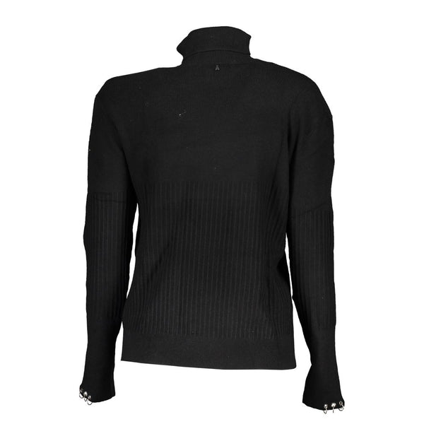 Schicker Kontrast Rollkragenpullover