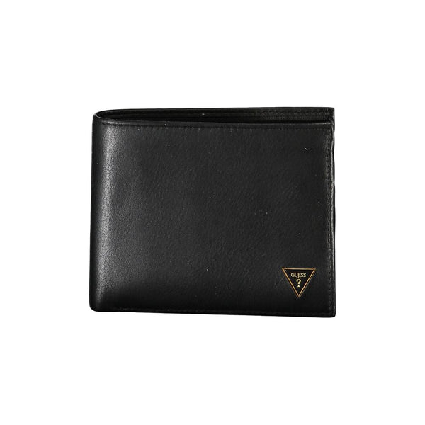 Schlankes Leder -Bifold -Brieftasche mit Münze Geldbörse