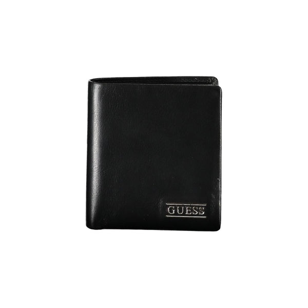 Elegante schwarze Lederbrieftasche für Männer