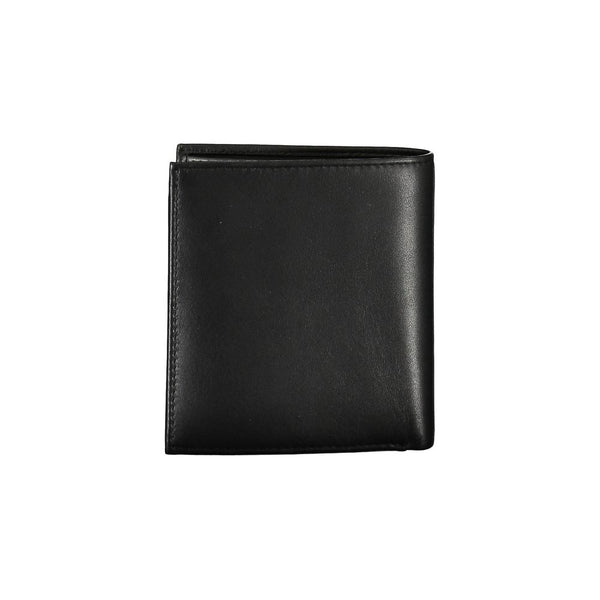 Portefeuille en cuir noir élégant