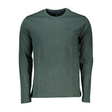 Elegant Crew Neck Green Tee avec broderie