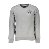 Chic Grey Crew Nack Cotton Sweatshirt