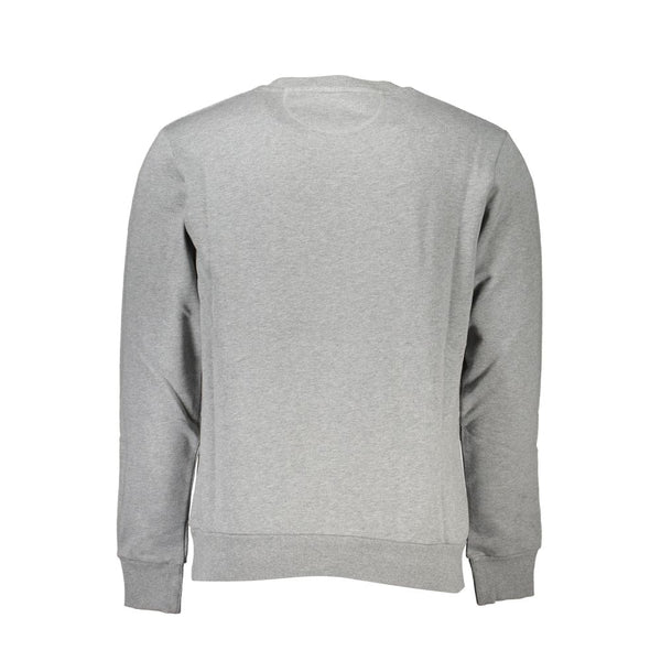 Chic Grey Crew Nack Cotton Sweatshirt