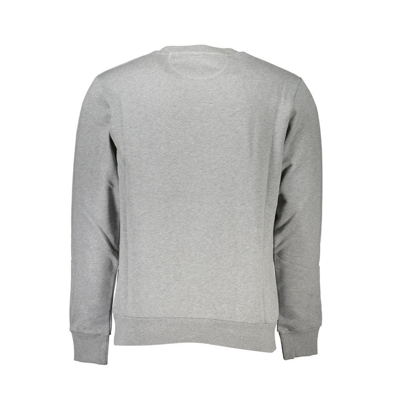 Sudadera de algodón de cuello gris gris gris