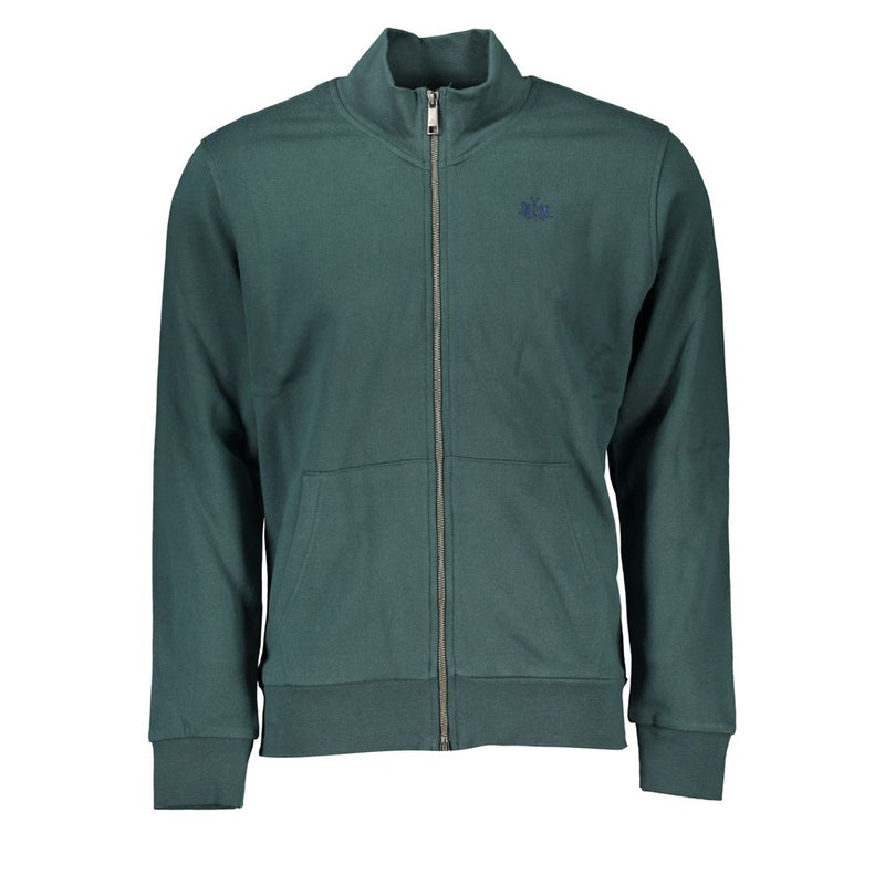 Sweat-shirt de toison vert élégant avec broderie