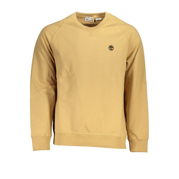 Sweat-shirt brodé de cou de l'équipage beige