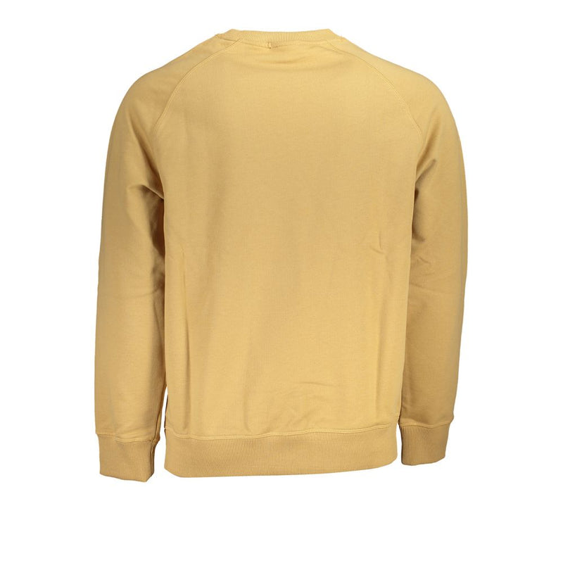 Sweat-shirt brodé de cou de l'équipage beige