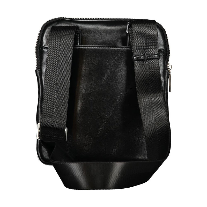 Bolsa de hombro negro elegante con correa ajustable