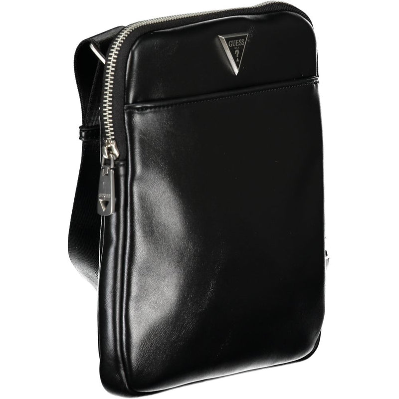 Bolsa de hombro negro elegante con correa ajustable