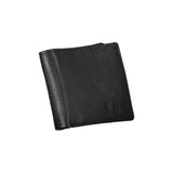 Elegantes schwarzes Leder mit Dual-Kompartiment-Brieftasche