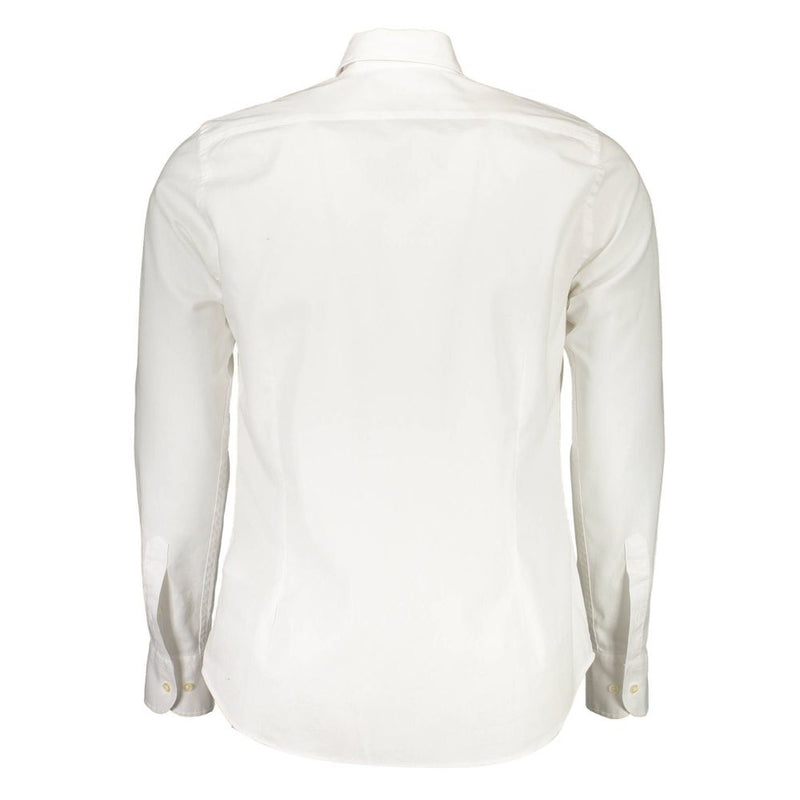 Chic Slim Fit Long Sleeved White Shirt