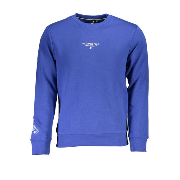 Classic Blue Crew Neck Felpa