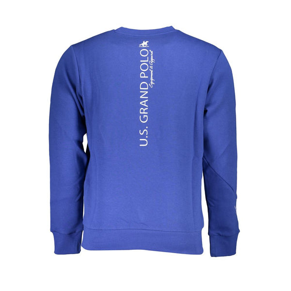 Classic Blue Crew Neck Felpa