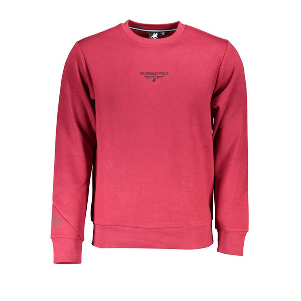 Chic Pink Fleece Crew Neck Beatshirt