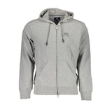 Elegante sudadera con capucha gris para hombres