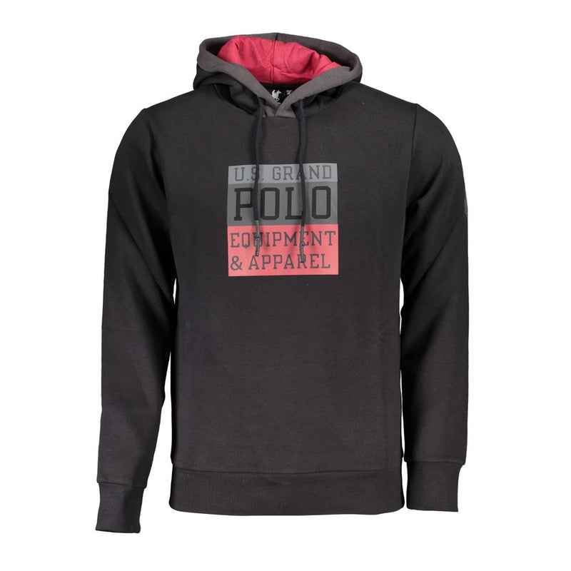 Sleek Hooded Fleece Sweatshirt with Contrast Details