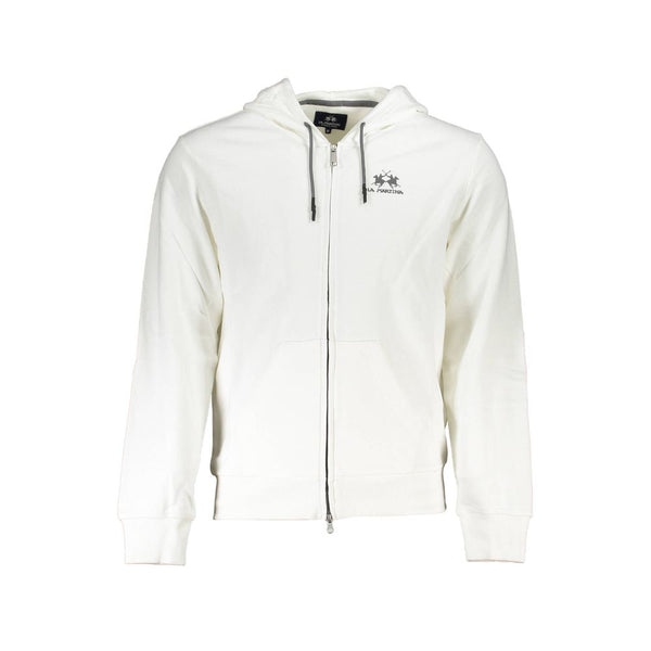 Elegante sudadera blanca con capucha para hombres