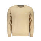 Chic Beige Crew Neck bestickter Pullover