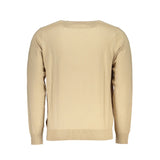 Chic Beige Crew Neck bestickter Pullover