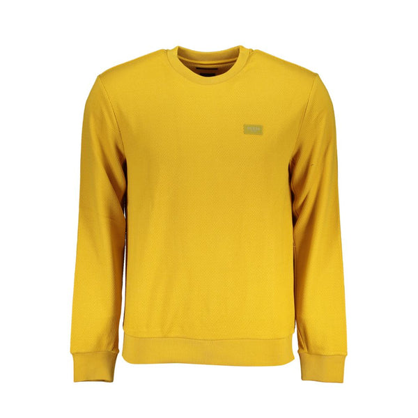 Maglione elegante giallo slim fit da equipaggio