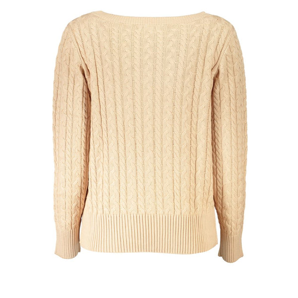 Eleganter beige langärmer Pullover