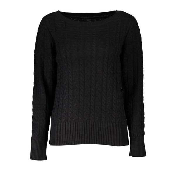 Maglione chic boat collo con dettagli di contrasto