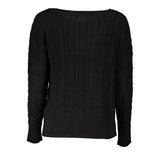 Chic Boat Neck -Pullover mit Kontrastdetails