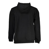 Schlanker schwarzer Hoodie mit zentraler Tasche